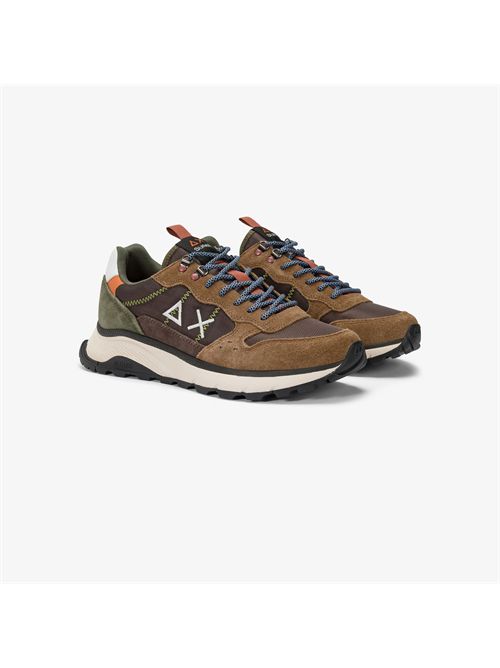 Sneaker Fire & Camping in cordura e suede marrone SUN 68 | Z45130/08